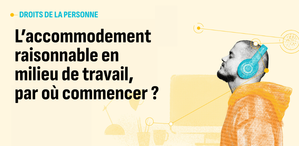 Image de la formation sur l'accommodement raisonnable : le dessin d'un homme avec des écouteurs.